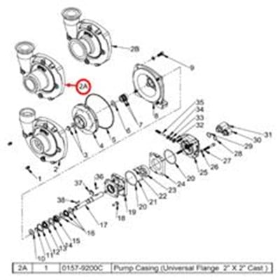 0157-9200C VOLUTE FOR 9306C PUMP FLANGED