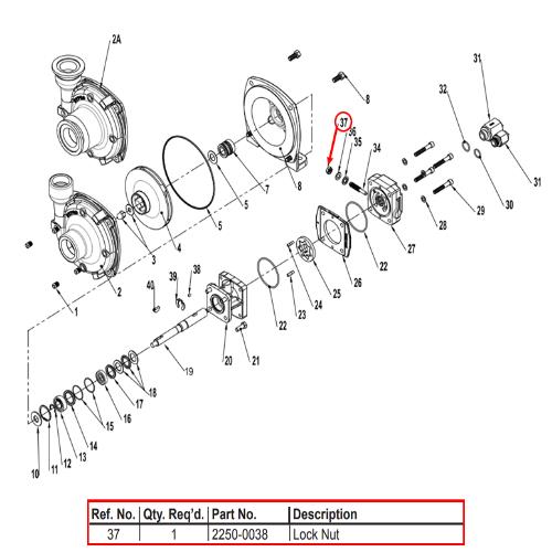 HYPRO 2250-0038 JAM NUT 