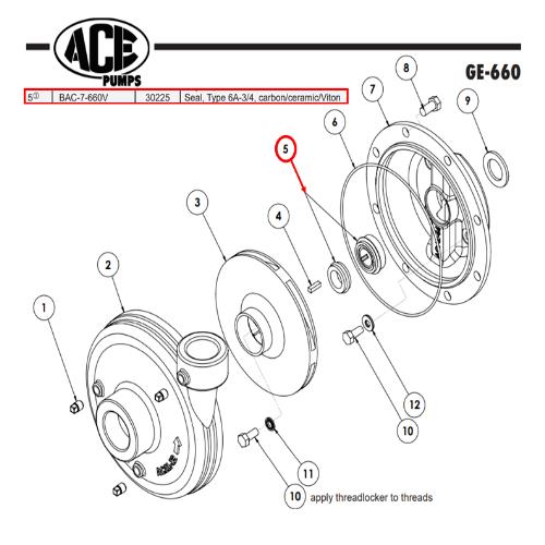 ACE SEAL; TYPE 6A - 3/4 VITON