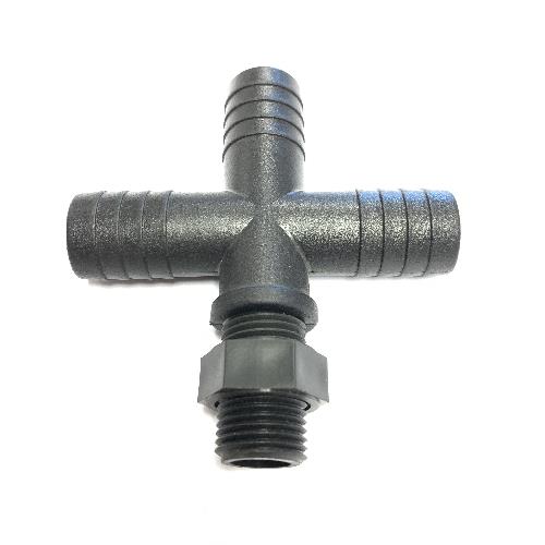 3/4" HB TEE X 11/16" MPS  NOZZLE BODY CROSS