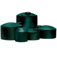 2500 GALLON PLASTIC VERTICAL WATER TANK IN GREEN 95" DIAMETER