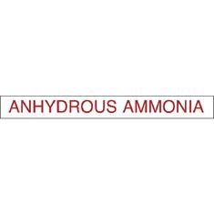 NH3 SAFETY DECAL - 2" "ANHYDROUS AMMONIA" RED
