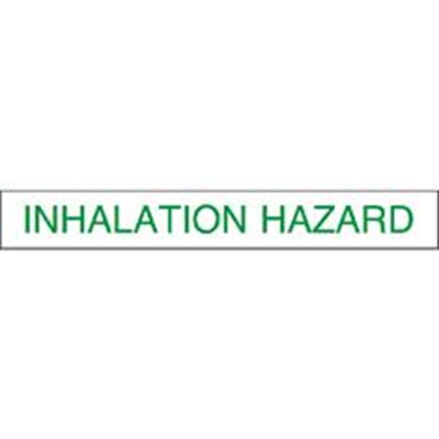 NH3 SAFETY DECAL 2" "INHALATION HAZARD" GREEN