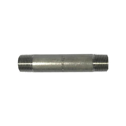 1/2" PIPE NIPPLE 4" LONG 304 SS