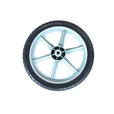 14" x 1.75" PLASTIC GAUGE WHEEL-GRAY W/RUBBER TREAD