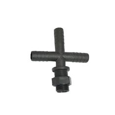 1/2" HB TEE X 11/16" MPS  NOZZLE BODY CROSS - POLY