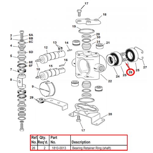 1810-0013 HYPRO RETAINING RING 