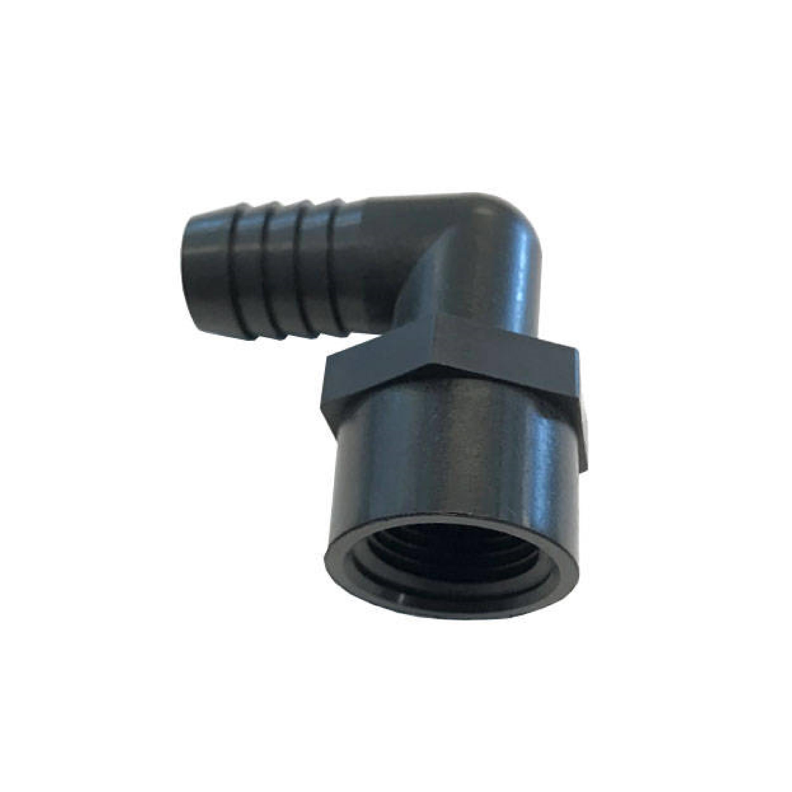 1/2 FPT X 5/8 HOSE BARB ELBOW - 90 POLY