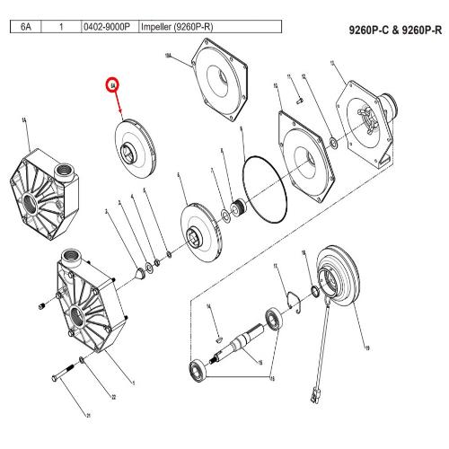 0402-9000P IMPELLER-POLYPROPYLENE 