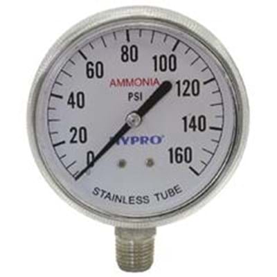 2 1/2" NH3 GAUGE 0-160PSI 