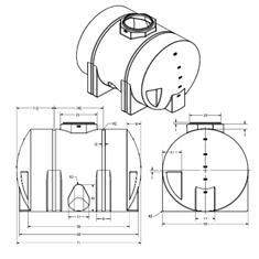 525 GAL 3YR HORIZONTAL LEG TANK
