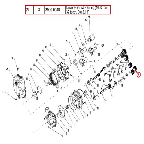 3900-0040 DRIVER HUB ASSEMBLY 