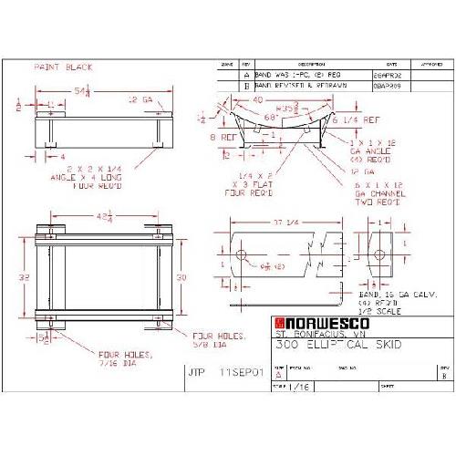 SADDLE & STRAPS - SKID  MOUNT FOR 300EL TANK