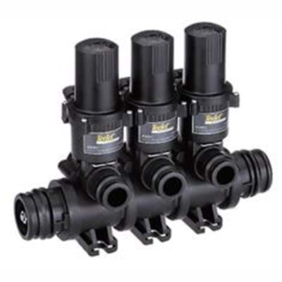 TEEJET 430 BANK OF 3 BALL SHUT-OFF VALVES W/744 WRG