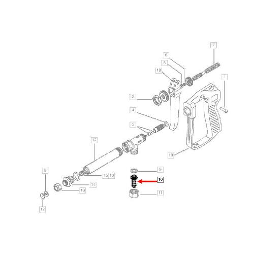 HYPRO 3381-0043 HANDGUN ROD & CORE FOR 7" BARREL