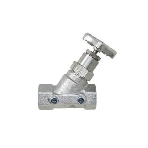 NH3 GLOBE VALVE 1-1/4"FPT 45DEGREE HAND WHEEL