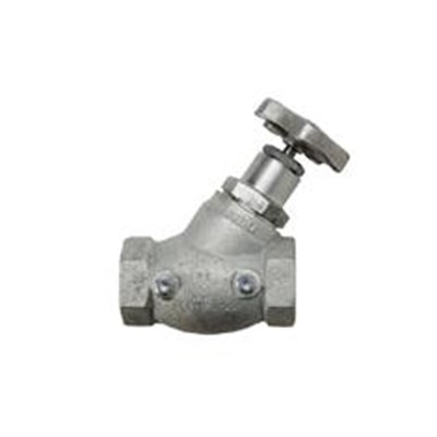 NH3 GLOBE VALVE 1-1/2"FPT 45 DEGREE HAND WHEEL