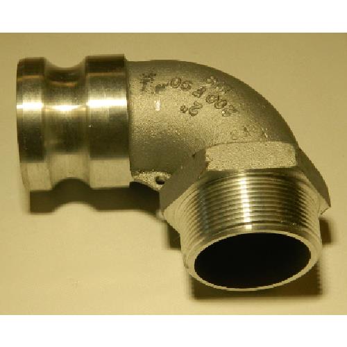 ALUMINUM 2" MALE  CAM LOCK ADAPTER X 2" MPT 90