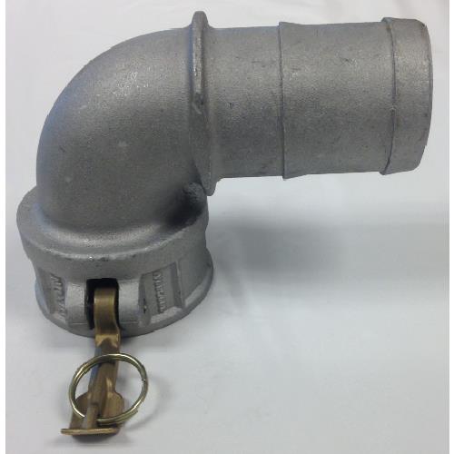 ALUMINUM 3" FEMALE CAM LOCK COUPLER X 3" HB 90