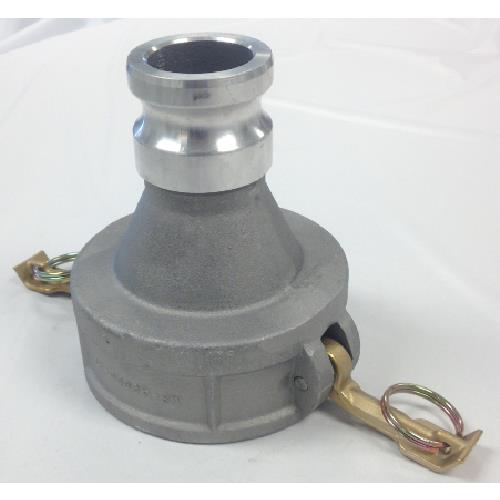 ALUMINUM 4" FEMALE CAM LOCK X 2" MALE CAMLOCK