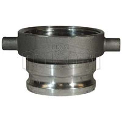 ALUMINUM 4" MALE CAMLOCK X 5" RAILROAD CAR FPT