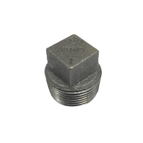 1" BLACK IRON THREADED PLUG