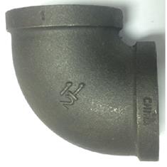 1 1/4" BLACK IRON ELBOW - 90