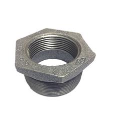 BLACK IRON 2" X 1 1/2" HEX REDUCER BUSHING