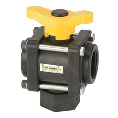 BANJO 1 1/2" 3-WAY BOTTOM LOAD POLY VALVE