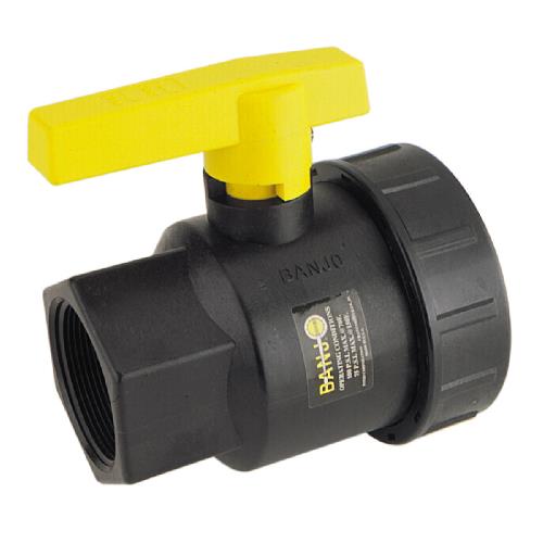 BANJO 1 1/4" SINGLE UNION POLY BALL VALVE