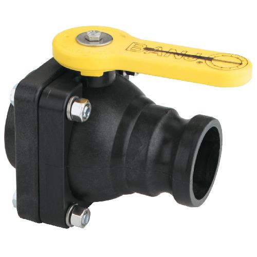 BANJO 2" FP STUBBY VALVE, 2" FPT X 2" MALE CAMLOCK