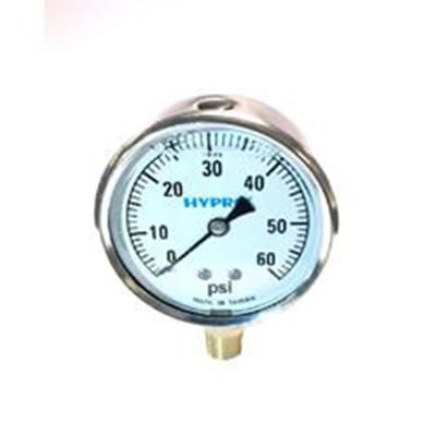 PRESSURE GAUGE 0-60PSI 2 1/2", LIQUID FILLED