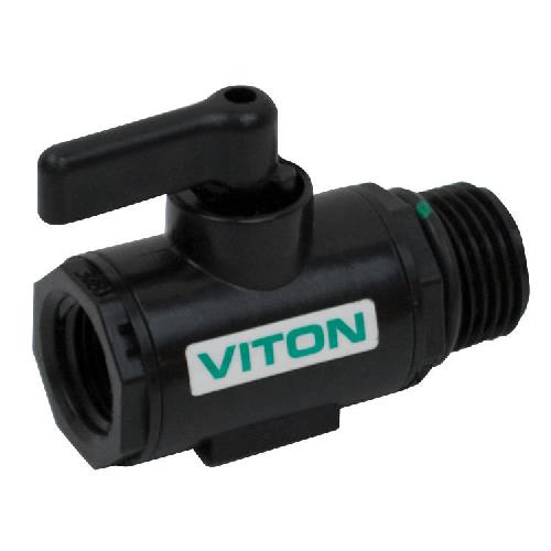 BANJO 3/8X1/2 POLY MICRO VALVE, 3/8" FPT X 1/2"MPT
