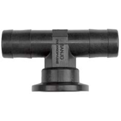 1" HOSE BARB X 1" HOSE BARB X M100 FLANGE TEE