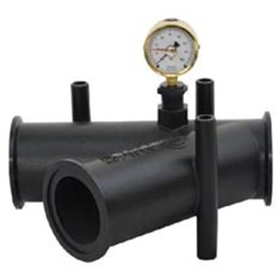BANJO 3" MANIFOLD 45 Y FLANGE W/ 3/4" GAUGE PORT