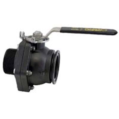BANJO 3" FP FLANGE STUBBY VALVE X 3" MPT W/ SS BALL