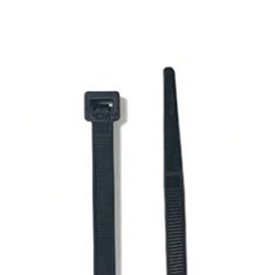 21" BLACK NYLON TIE ZIP STRAP - 100/BAG