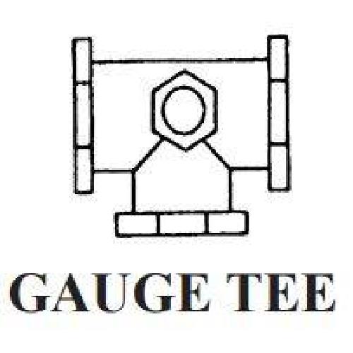 GAUGE PORT TEE - 1" FPT TEE / 1/4" GAUGE PORT