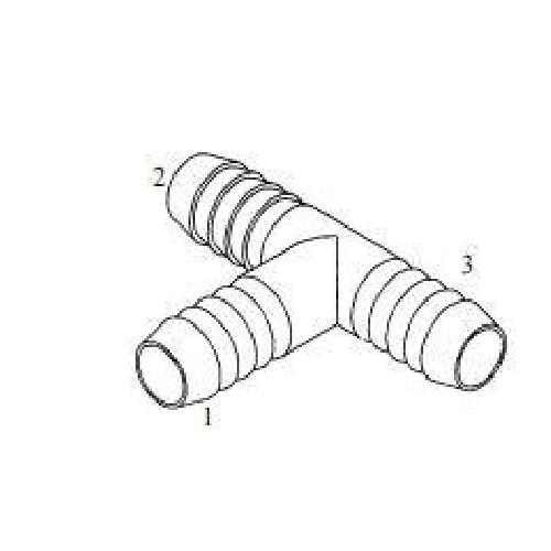 1/2 X 5/8 HOSE BARB TEE - 1/2" X 5/8" X 5/8" HB TEE