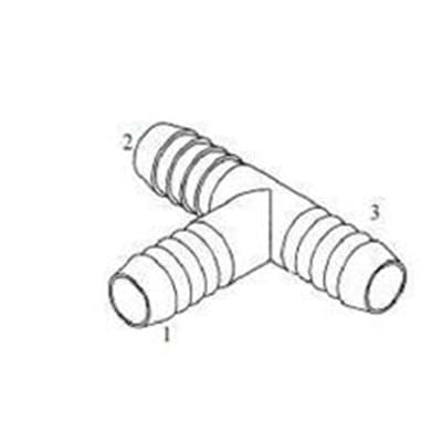 3/8 X 1/4 HOSE BARB TEE - 3/8" X 1/4" X 1/4" HB TEE