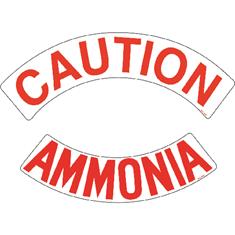 NH3 SAFETY DECAL 6" - "CAUTION AMMONIA"