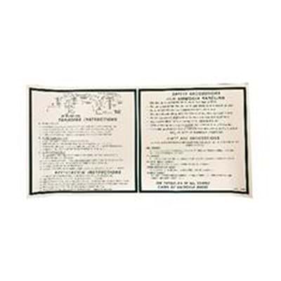 NH3 SAFETY DECAL - "NH3 TRANSFER INSTRUCTIONS"
