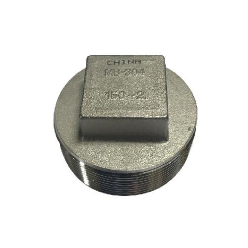 2" THREADED PLUG  304 STAINLESS STEEL