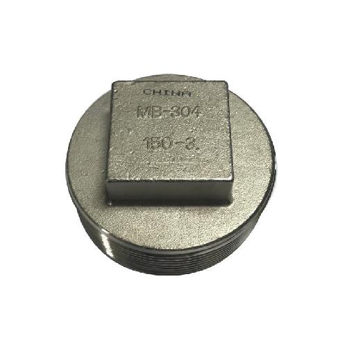 3" THREADED PLUG  304 STAINLESS STEEL