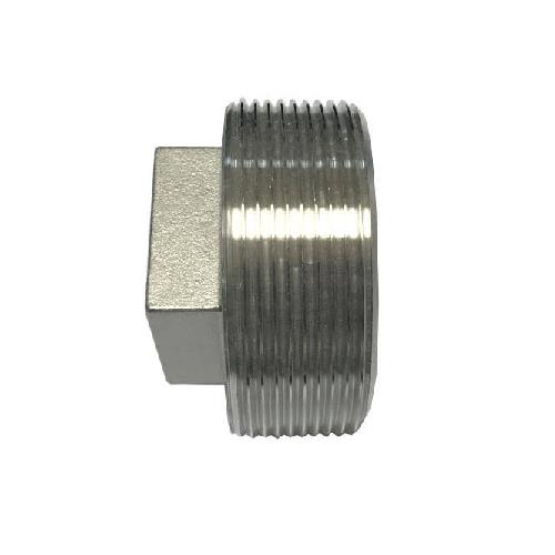 4" THREADED PLUG  304 STAINLESS STEEL