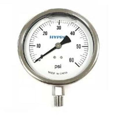 4" LIQUID FILLED 60 PSI STAINLESS GAUGE
