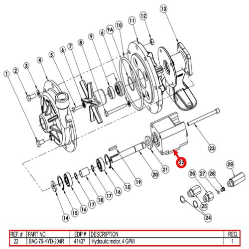 ACE 4 GPM REVERSE   ROTATION HYD. MOTOR