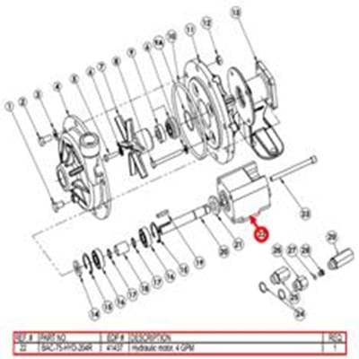 ACE 4 GPM REVERSE   ROTATION HYD. MOTOR