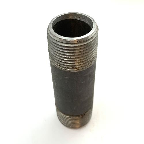 BLACK IRON 1" X 4" LONG PIPE NIPPLE-SCHEDULE 80