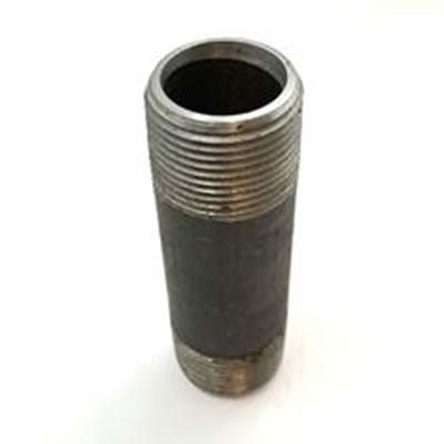BLACK IRON 1" X 4" LONG PIPE NIPPLE-SCHEDULE 80